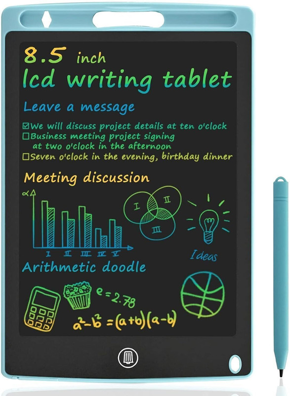 NEXGEN "Colorful 8.5” LCD E-Writing pad for kids – sketch, write, and erase with ease!"(Black)