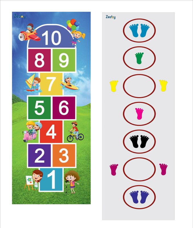 ZEZBY Premium Jumbo Play Mat, Game for Kids, Adults, Indoor-Outdoor Game Mat(Multicolor)