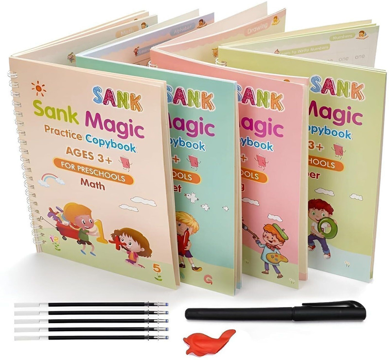 Trivoxa Kids Magic Practice Copybook Set – Fun Learning Kit(Multicolor)
