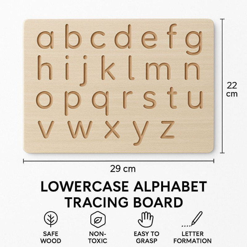 aavnam a to z Learning Board for Kids - Fun Educational Toy for Early Development(Brown)