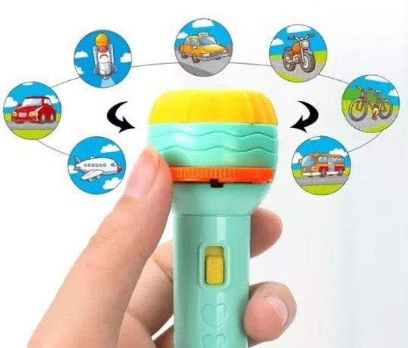 Nickspool Kids Projection Flashlight Toy with Picture Slide 2-in-1 Torch & Story Projector(Multicolor)