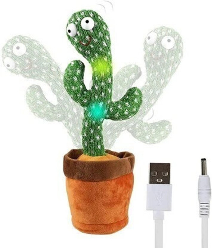 FASTFRIEND Singing Dancing Cactus Toy Repeating Talking Baby Cactus Toy Mimicking Cactus T(Multicolor)