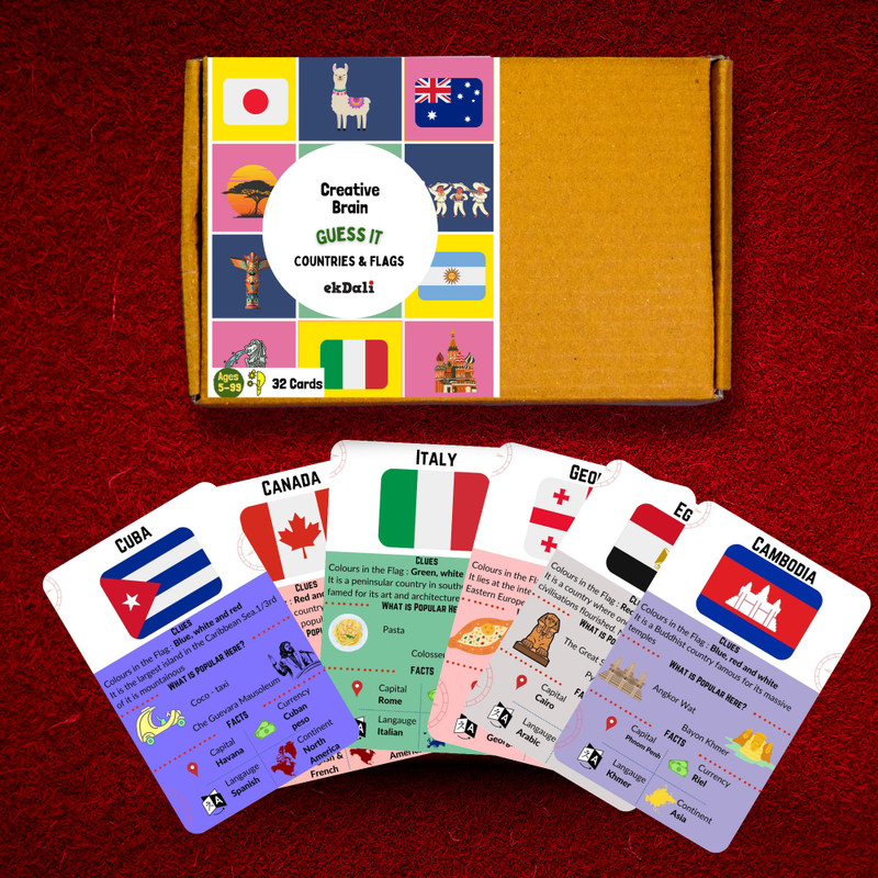 ekdali Flag Facts: Explore the World Through Flashcards.(Multicolor)