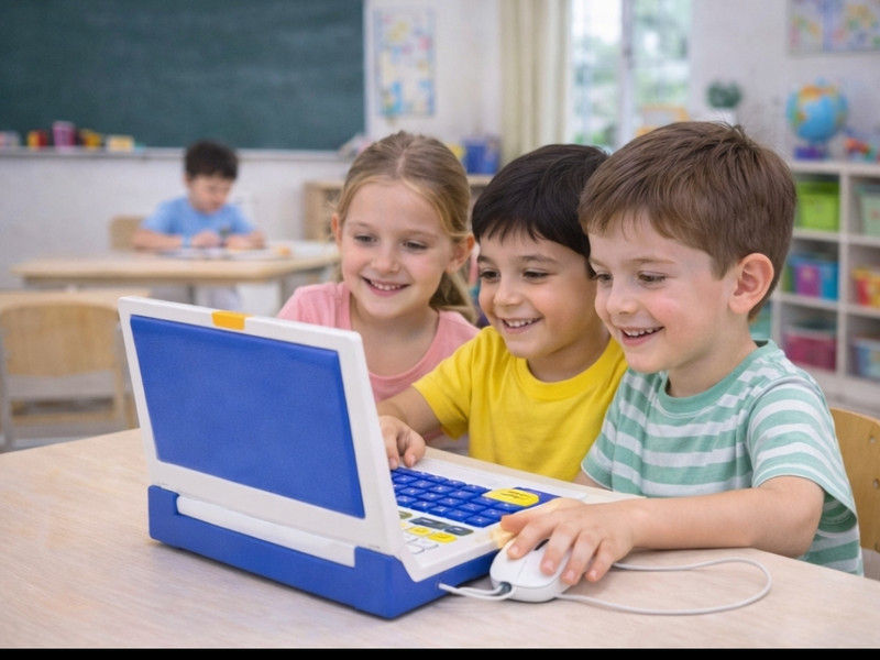 SJVJ Educational Laptop Copputer Toy with Mouse for Kids 487(Multicolor)