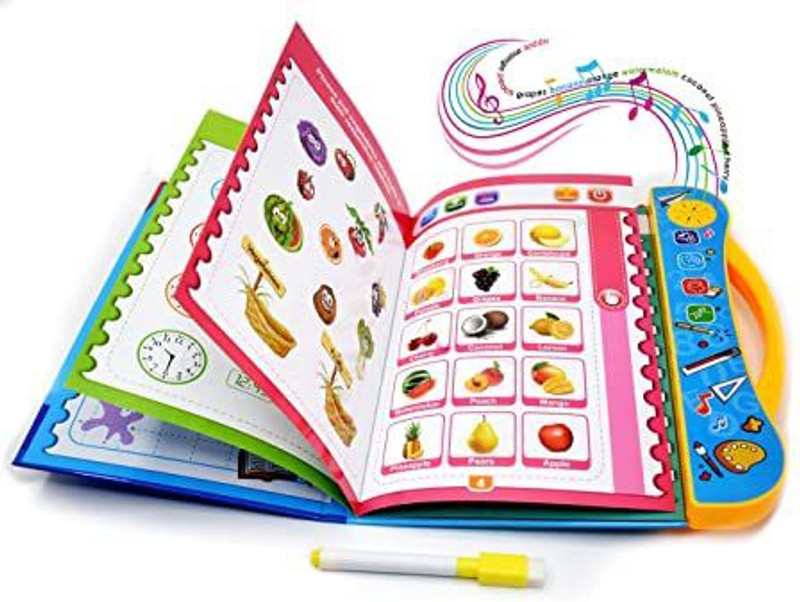 Kmc kidoz Study Book Letters, Animals, Relationships, Poems, Instruments Learning(Multicolor)