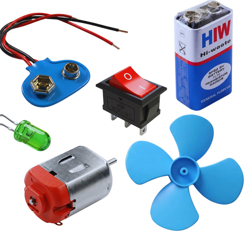 careforkids Pre-Assembled Component Kit: Easy-to-Build Mini Fan for Young Hobbyists(Multicolor)
