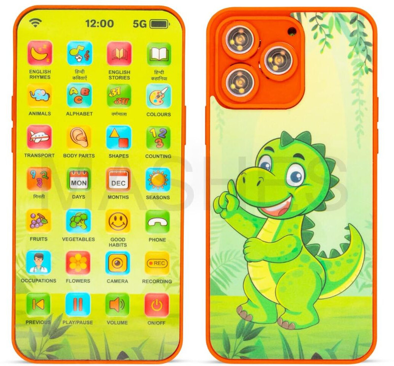 Maa Momai Toys Baby Toys Interactive Learning Phone with Music for Kids Toys(Multicolor)