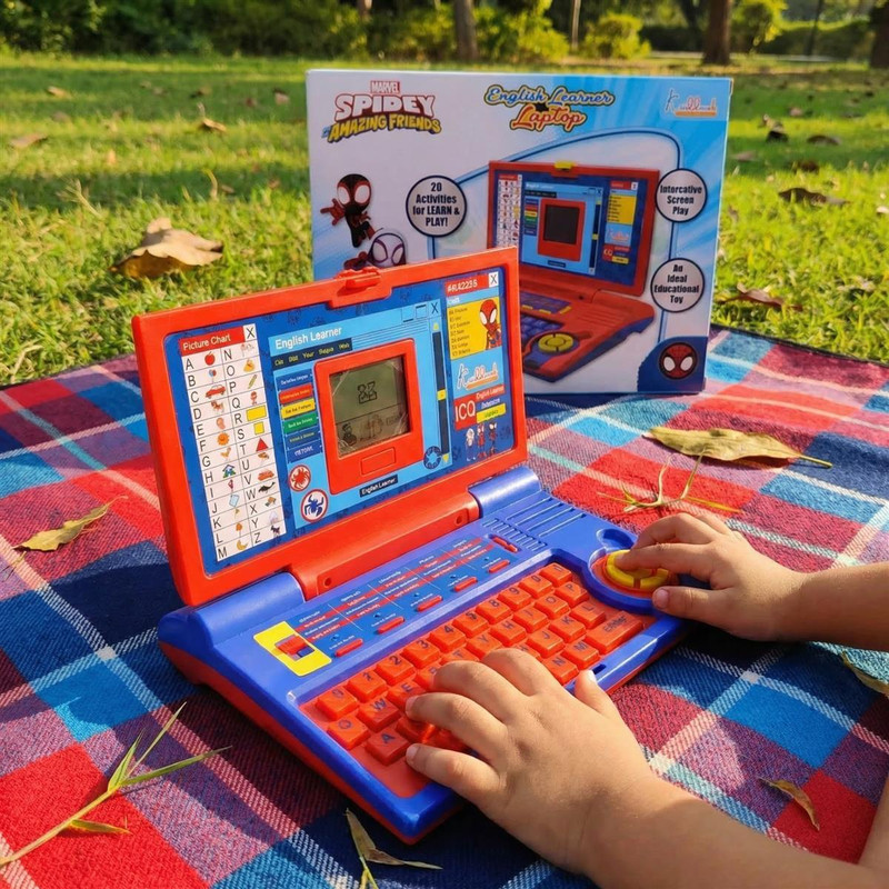 Kriiddaank Spiderman Educational Laptop with 20 Learning Activities(Blue)