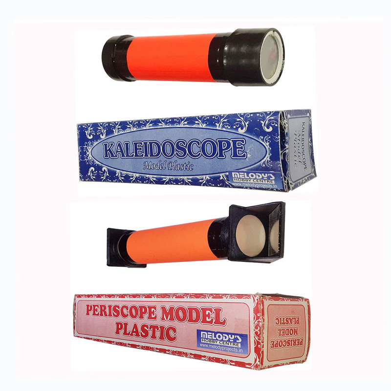 MELODY's Small Periscope with Kaleidoscope Combo Pack of 1 Set.(Orange, White)