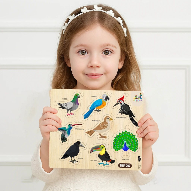 himanshu tex Learning & Educational wooden Birds best puzzle for kids(Multicolor)