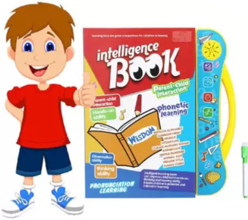 Intelligent Musical Learning Study Book with Number, Letters Learning Toys for 3 years old(Multicolor)