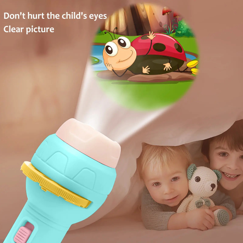 KAVANA 3 Slides 24 Pattern Projector Flashlight Mini Torch, Kids Projection Torch Toys(Multicolor)