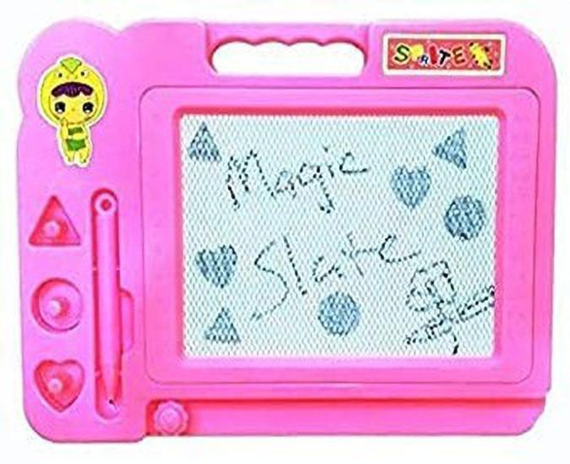 Red Champion Children Magic Slate Pen Doodle Pad Eraser Drawing Easy Reading Writing Learning(Pink)