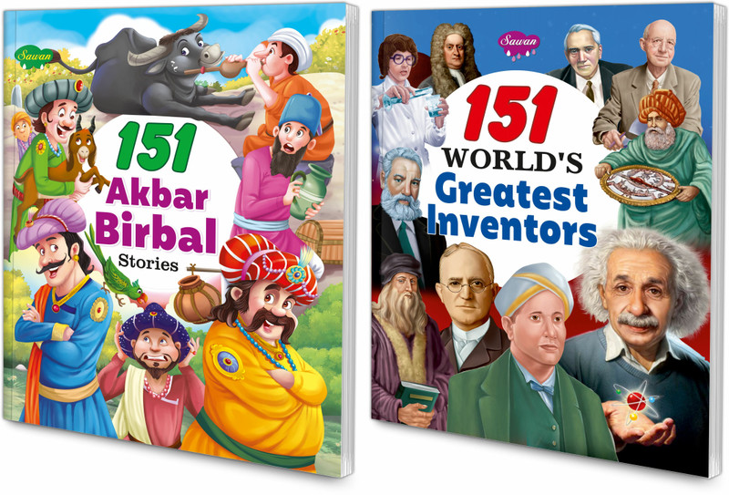 GO WOO Set Of 2 Story Books | 151 Series | Akbar & Birbal & Greatest Inventors(Purple)