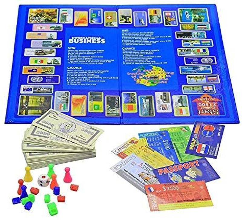 ANAYA MART International Business Game with Folding Board Game Set for Kids and Adults. Board Game Accessories