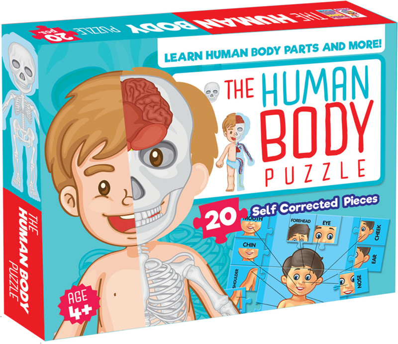HELLO FRIEND The Human Body Early Learning Fund & Easy Jigsaw Puzzle with 20 Pieces(Multicolor)