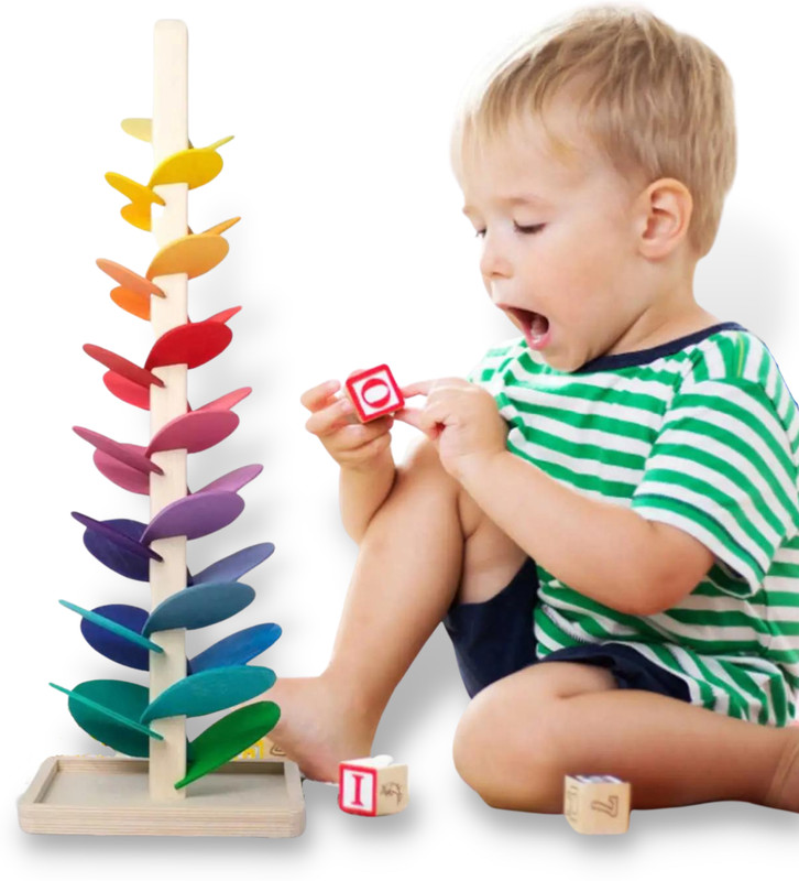 KIDOLOGY Wooden Music Tree Toy Fallen Leaves Ball Game For Kids Puzzle Tree(Multicolor)