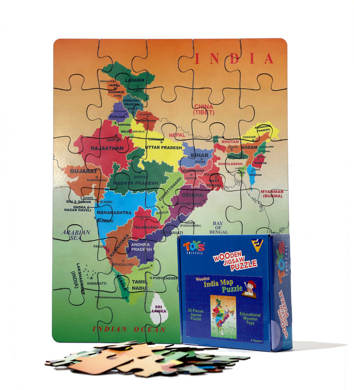 Toys universe Read & Learn India Toy Map Educational Game map for 6 year Old Kids And Above(Multicolor)