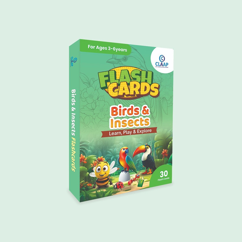 CLAAP Learn With Birds Flash Cards for Kids |Early Educational Learning |For 1-6 Years(Multicolor)