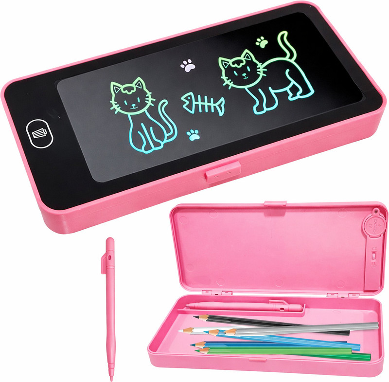 ANSHAURA LCD Writing Tablet Pencil Case for Kids with Storage Box & Stylus(Multicolor)