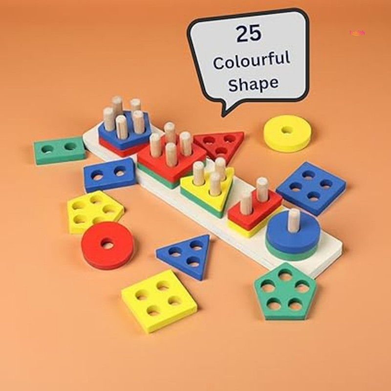 KIDDOH SmartShape Kids Learning Stacking Toy(Black)