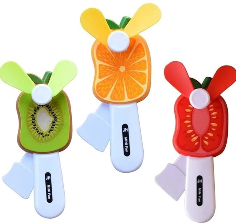 Reluv FruitoCool Portable Mini Handheld Fan , 3 different fruits shape(Multicolor)