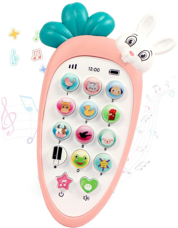 Kmc kidoz Baby Cell Phone Toy with Music Sensory Learning Toy(Multicolor)