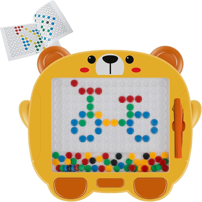 ADTOO Drawing Board for Kids Doodle Board Magnetic Beads Pen Drawing Board Dot Art(Multicolor)