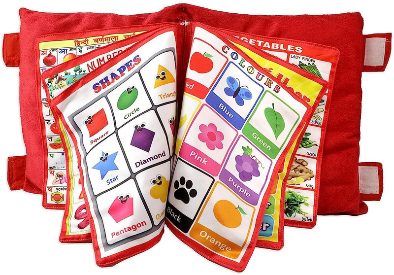 YASTRYM Foam Baby Pillow Pack of 1 Solid(Velvet Kids Abcd Learning Toys Cushion Best For Birthday Gift)