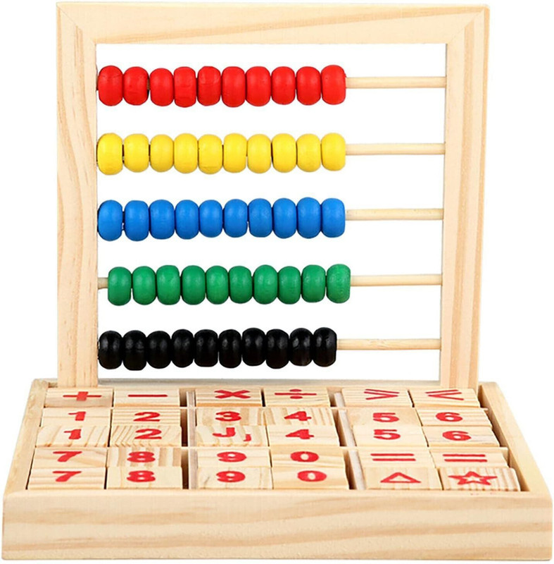 Rainbowstore Wooden Abacus Educational Toys(Multicolor)