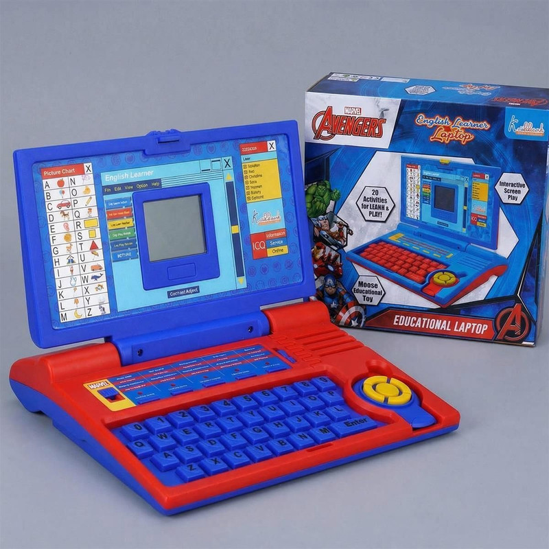 Kriiddaank Avengers Educational Learning Laptop with 20 Activities(Red)