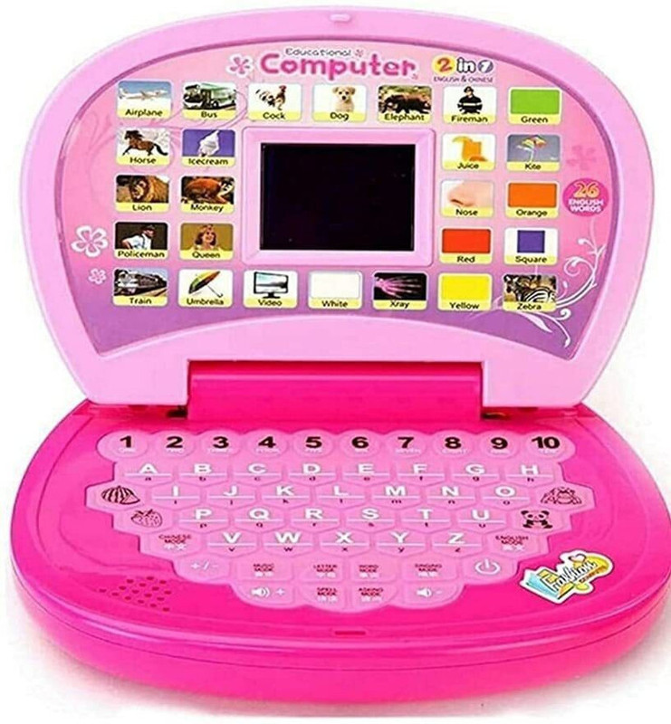 Amaflip Educational Learning Laptop Computer Toy with Alphabet, Number & Sound Learning(Multicolor)