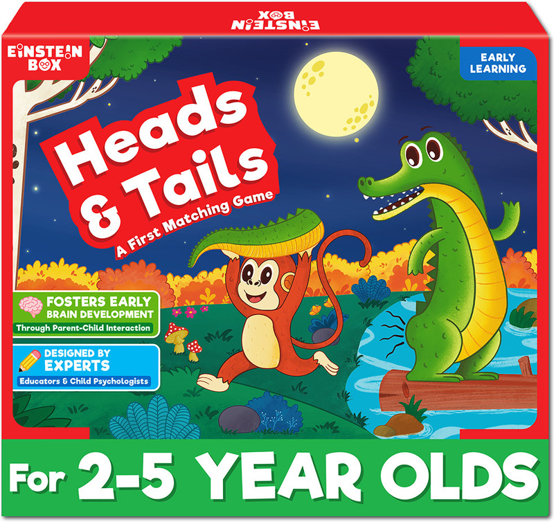 Einstein Box Heads & Tails Game for 2-5 Years Old|Toys/Gifts for Boys/Girls Ages 2-5 Years(Multicolor)