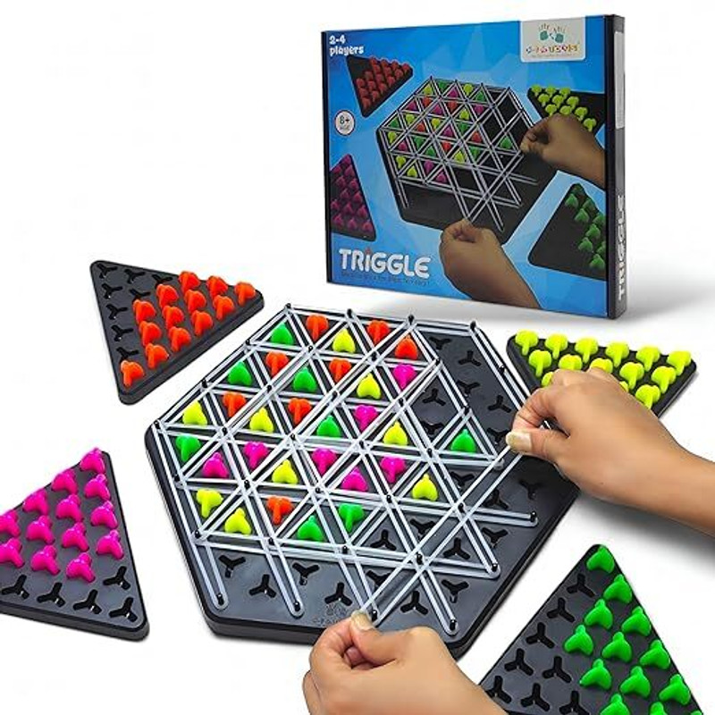 Finner Triggle Strategy Board Game – Fun & Challenging Multiplayer Game for Kids &Adult(Black)