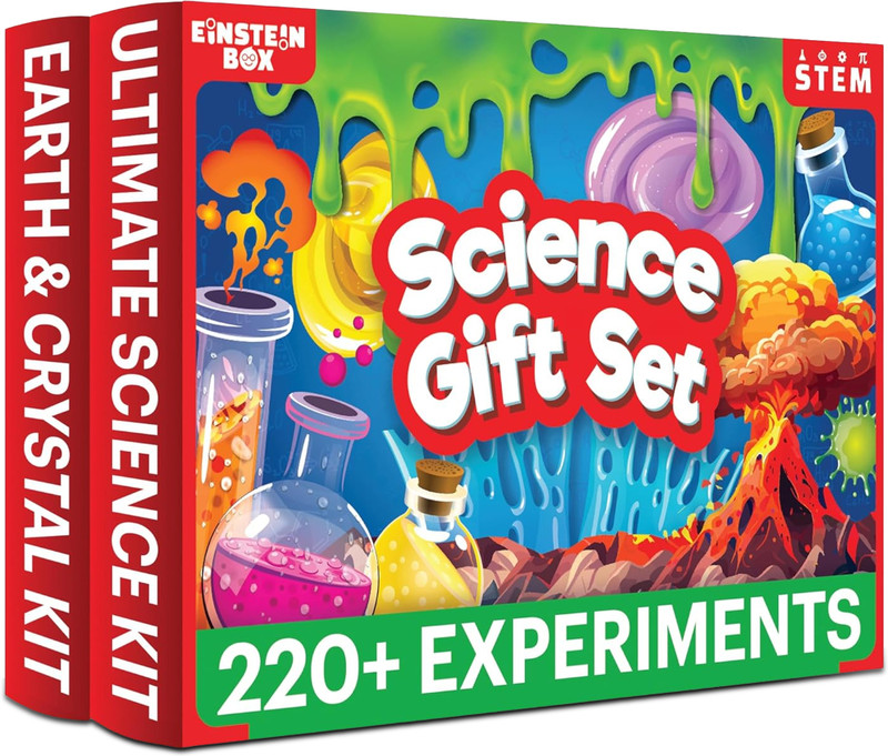 Einstein Box Science Gift Set for Boys & Girls Ages 6 -14 Years|2-in-1 Learning Set |(Multicolor)