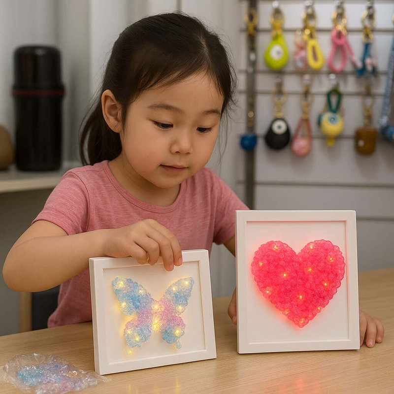 dimorraclub Moon Crystal Night Light - A Dreamy Handmade Gift(Multicolor)