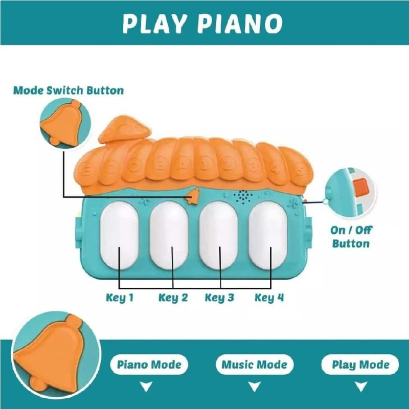 BHVMEY Toy Arch Baby Gym with Kickable Piano(Multicolor)