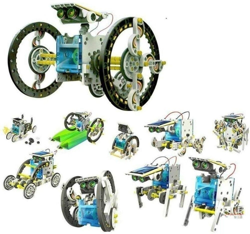 Galactic Solar Robot Kit Solar Educational Kit for Children Make 13 in 1 Working Models Powered by Solar Energy Learning Educational Kids Station, Robot Toy Game| DIY Toy for Boys|Girls.(Multicolor)