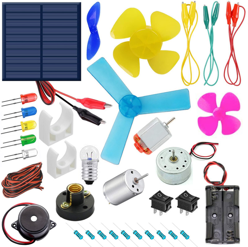 SYMFONIA Solar Power Water Pump Simple Circuit Buzzer Science Project Kit(Multicolor)