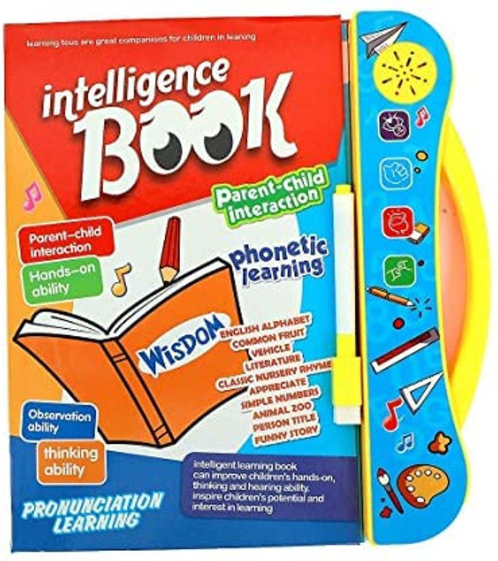 HALLSTATT Intelligence Book Sound Book For Children,English Letters,Words Educational Toys(Multicolor)