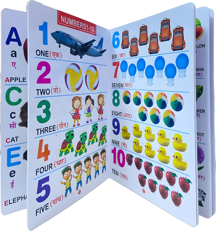 GAMLOID Top Selling My First Book of All-In-One board books for children Hindi-English(Multicolor)