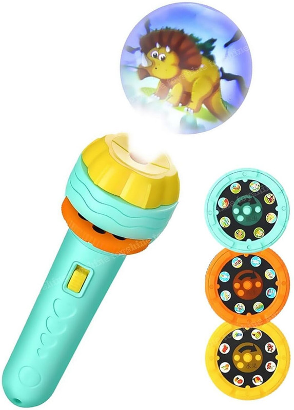 GOSHOPPE ENTERPRISES Mini Projector Torch Toy with 3 Slides and 24 Patterns(Multicolor)