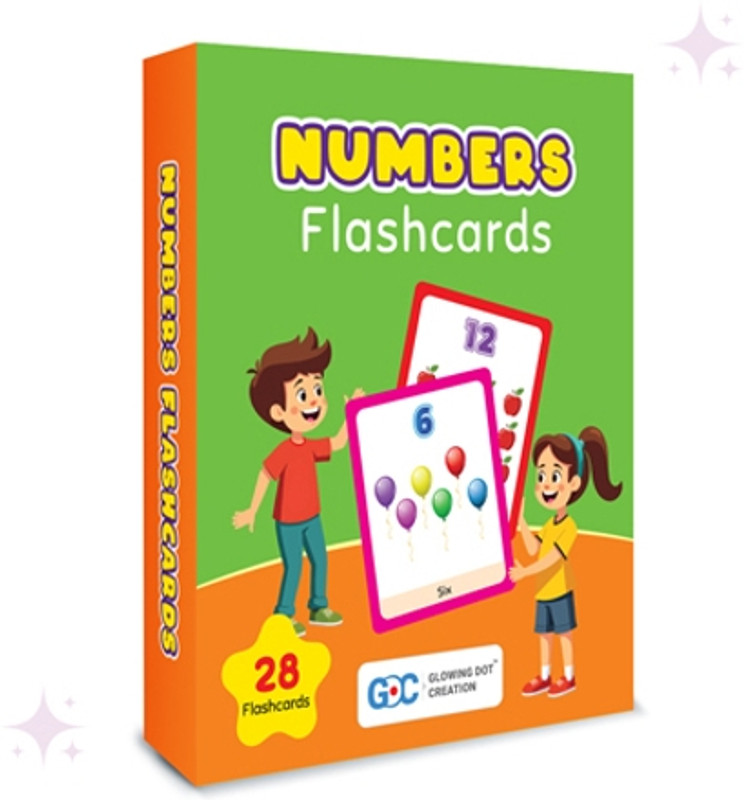Gdc Numbers Flashcards for Kids – 28 | 123 Counting Learning for Toddlers(Multicolor)