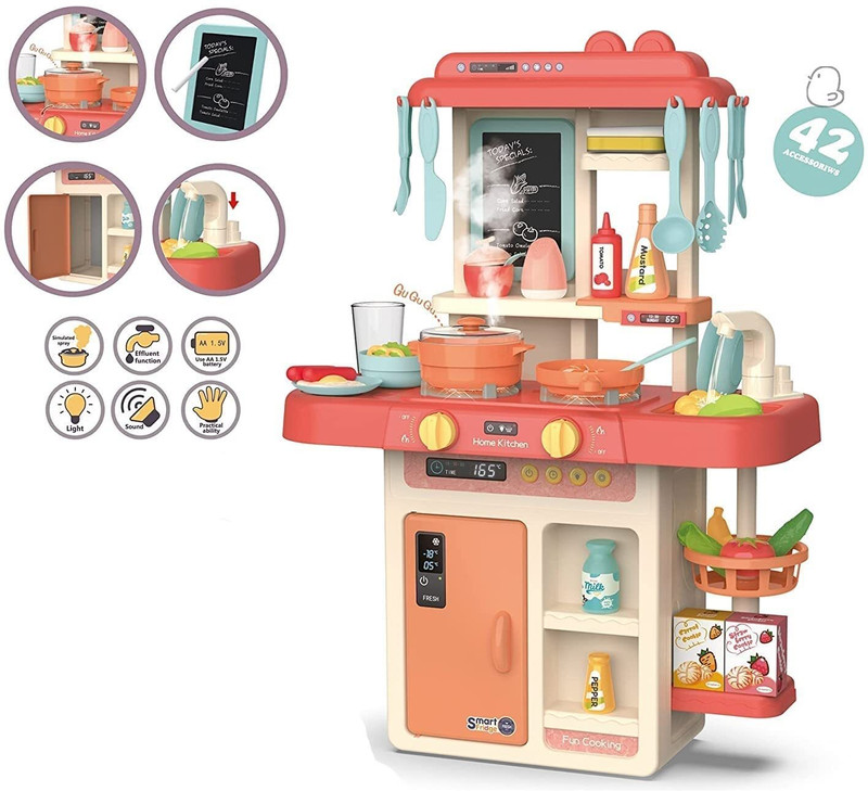 HIM TAX Kitchen Cooking Toys for Girls Play Kitchen Accessories Set for Kids