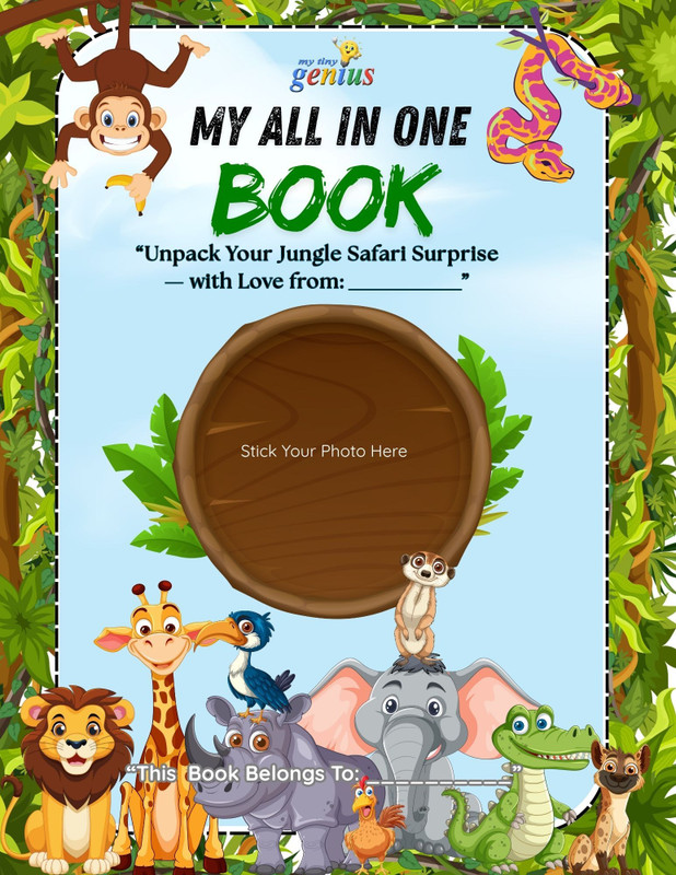 mytinygenius Jungle Safari Adventure - All in 1 SmartBook - Learn Play & Erase -(Multicolor)