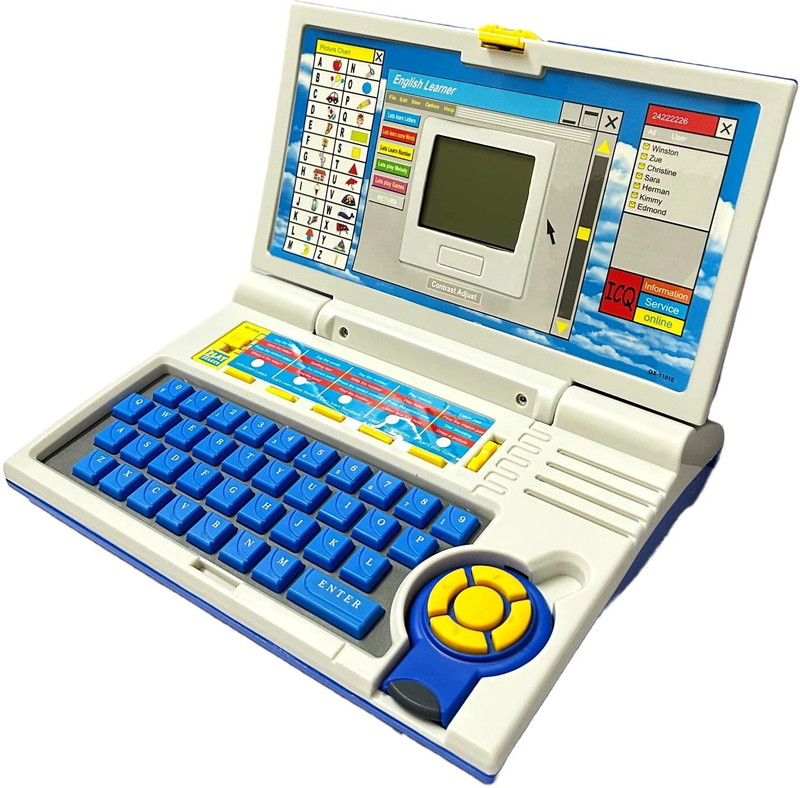 KHELOZZ New Educational Laptop Computer Toy with Mouse for Kids Baby Girls and Boys(Multicolor)