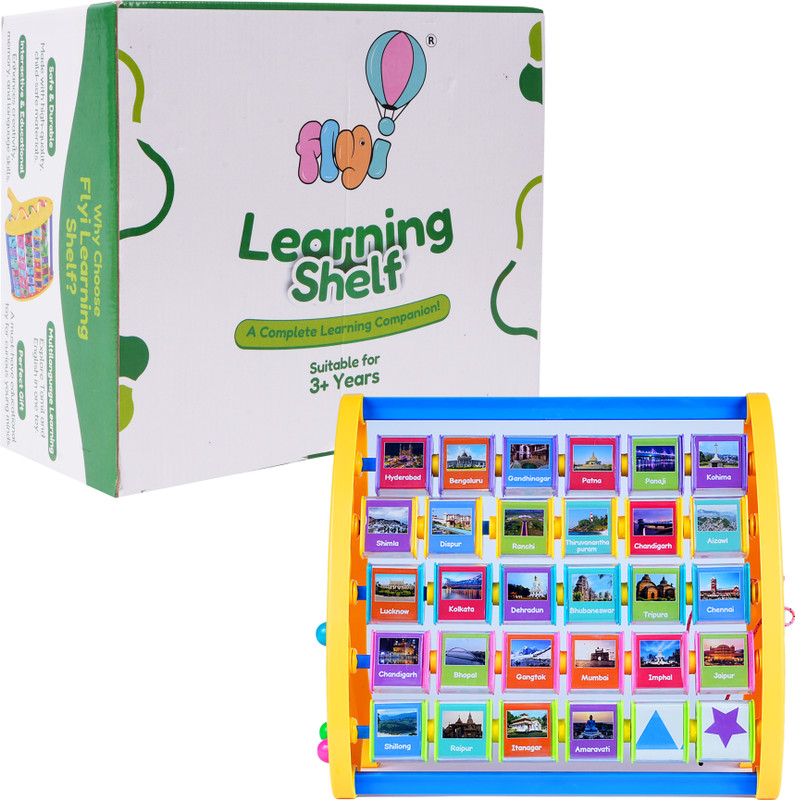 FLYI 3-in-1 States and Capitals Learning Shelf Toy, 3+ Years, Activity Learning Toy(Multicolor)