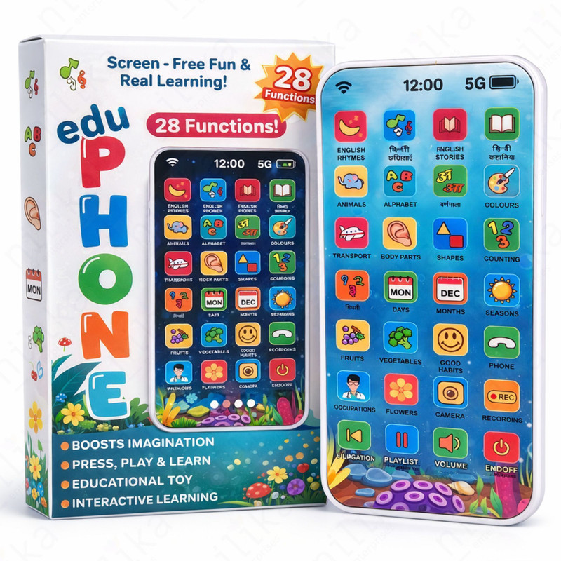 Nilika Enterprises Rechargeable Educational Mobile Phone Toy for Kids with Music & Lights(Multicolor)