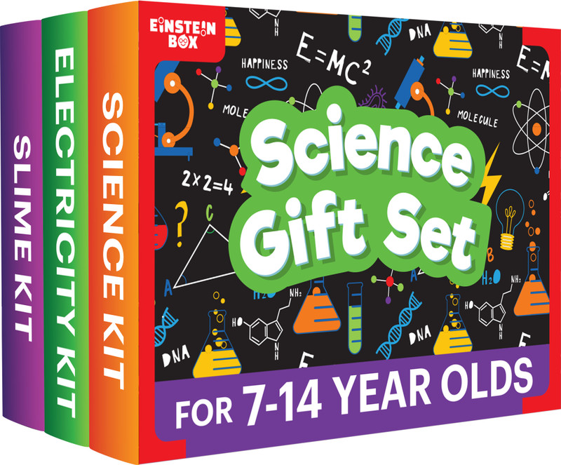 Einstein Box Science Gift Set of Slime Kit + Science Kit + Electricity Kit | Science Toys(Multicolor)