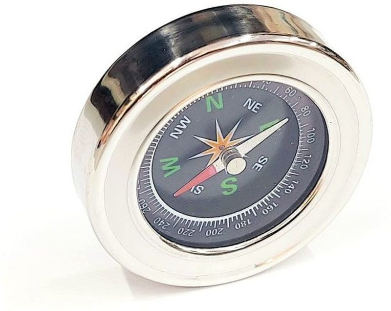 ERHIndia (1 Pc) Magnetic Compass for Experiment for School Kids Small Size 60mm Diameter(Black)